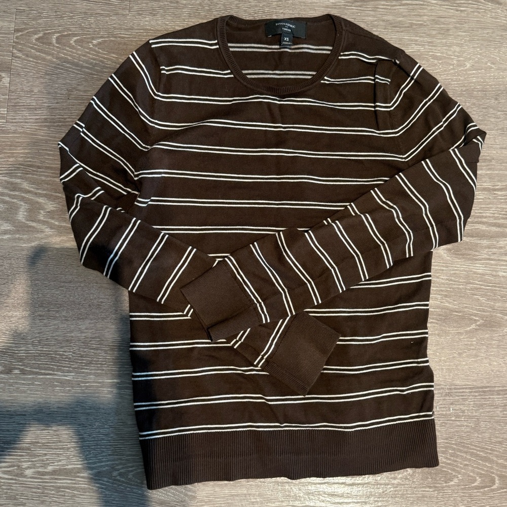 Banana Republic brown striped sweater size xs
